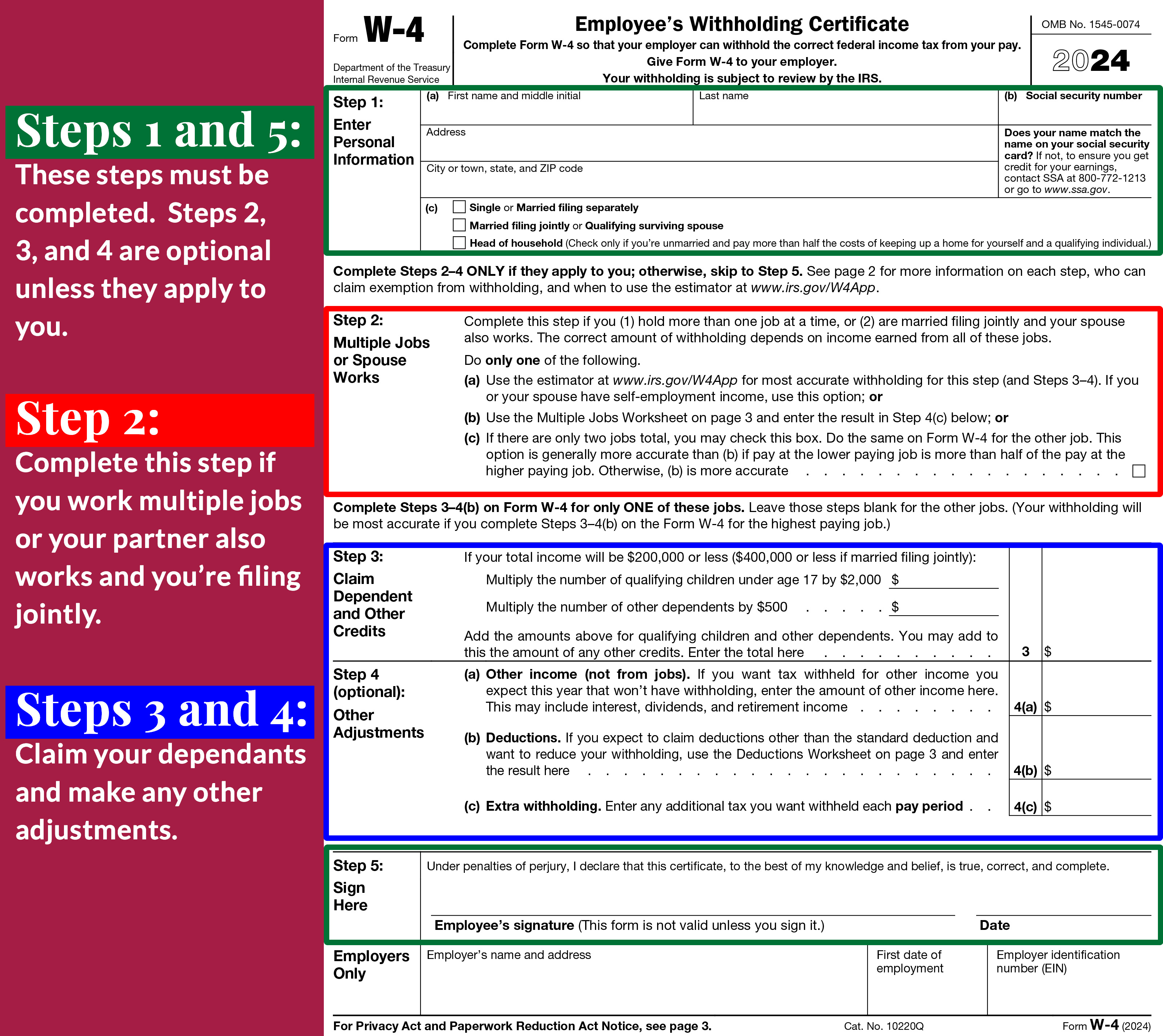 Step-by-Step Guide for Filling Out the 2024 W-4 Form | Baron Payroll